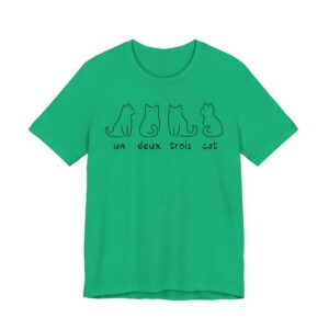 Un Deux Trois Cat T-Shirt | Funny French Cat Pun Shirt, Cat Lover Gift