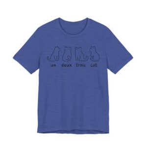 Un Deux Trois Cat T-Shirt | Funny French Cat Pun Shirt, Cat Lover Gift