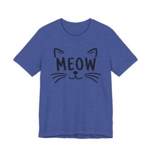 Cute MEOW Cat Face T-Shirt | Funny Cat Lover Gift Graphic Tee