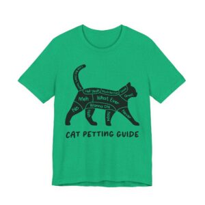 Funny Cat Petting Guide T-Shirt | Sarcastic Cat Lover Humor Tee Gift