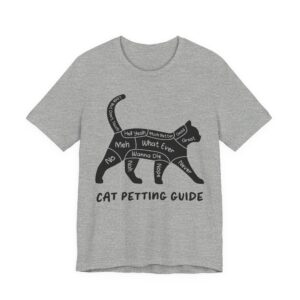 Funny Cat Petting Guide T-Shirt | Sarcastic Cat Lover Humor Tee Gift