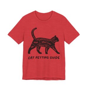 Funny Cat Petting Guide T-Shirt | Sarcastic Cat Lover Humor Tee Gift
