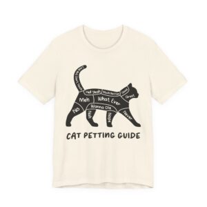 Funny Cat Petting Guide T-Shirt | Sarcastic Cat Lover Humor Tee Gift