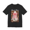 Haunt Mess Ghost Tee | Cute Floral Ghost Halloween Preppy Striped T‑Shirt