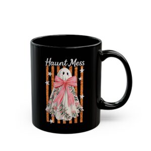 Cute Haunt Mess Ghost Mug | Floral Preppy Halloween, Fall Gift