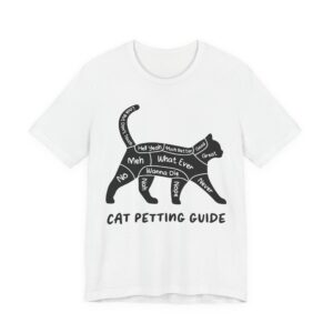 Funny Cat Petting Guide T-Shirt | Sarcastic Cat Lover Humor Tee Gift
