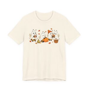 Cozy Halloween Ghost Bees Tee | Cute Pumpkin Patch Fall Shirt