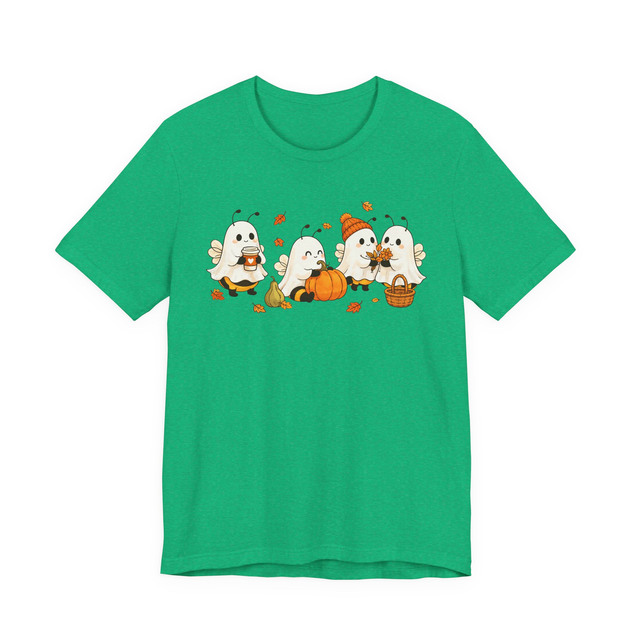 Cozy Halloween Ghost Bees Tee | Cute Pumpkin Patch Fall Shirt