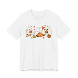 Cozy Halloween Ghost Bees Tee | Cute Pumpkin Patch Fall Shirt